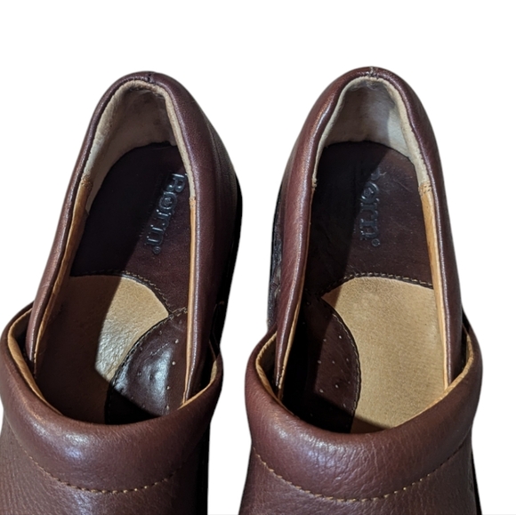 Born Brown Genuine Leather Clogs EUC Size 8 - Picture 7 of 8